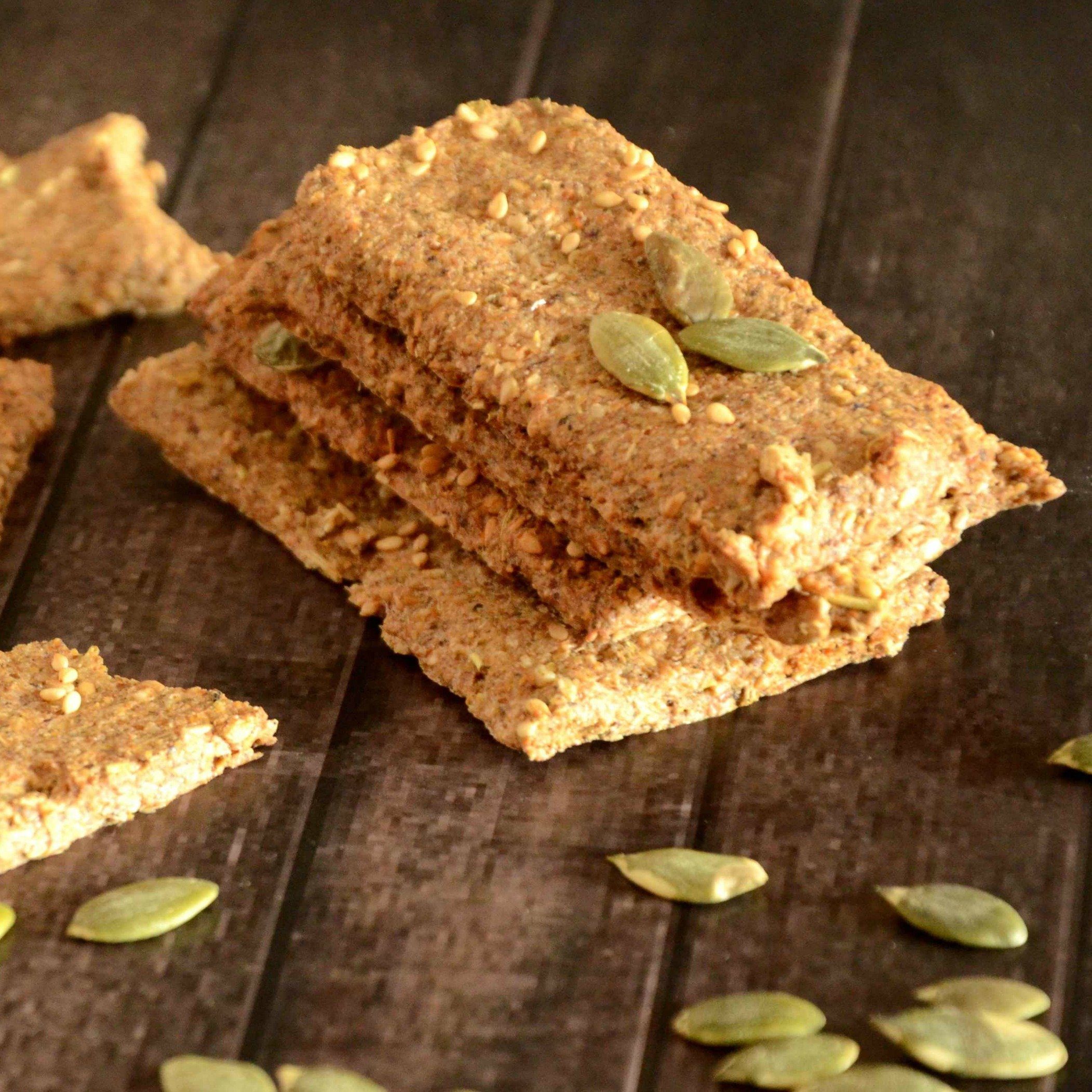 Crackers au Zaatar et aux graines de lin