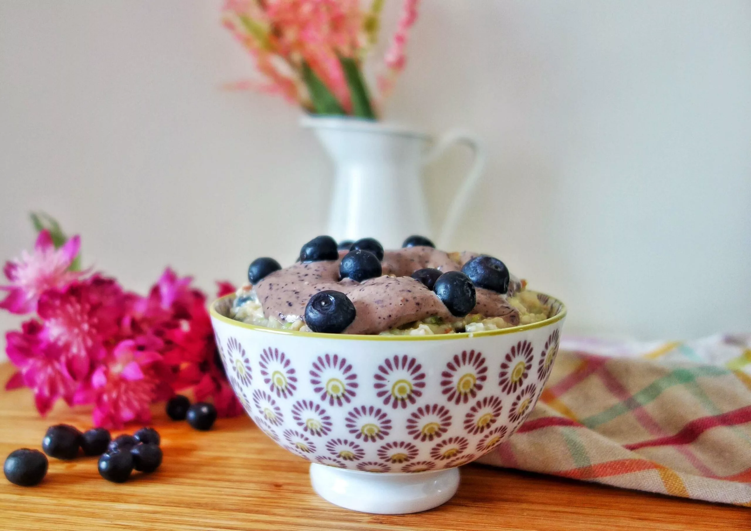 Zoatmeal et crémeux aux myrtilles