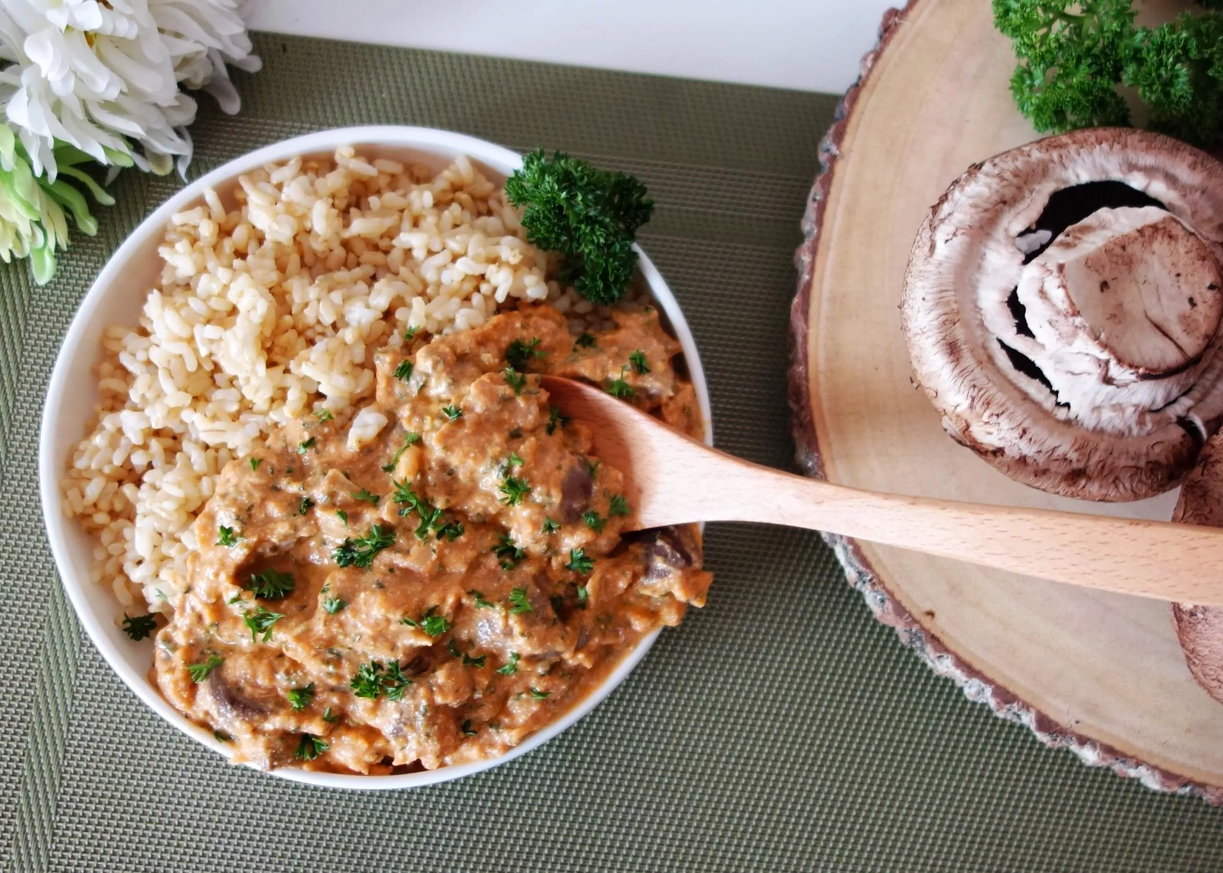 Champignons Stroganoff