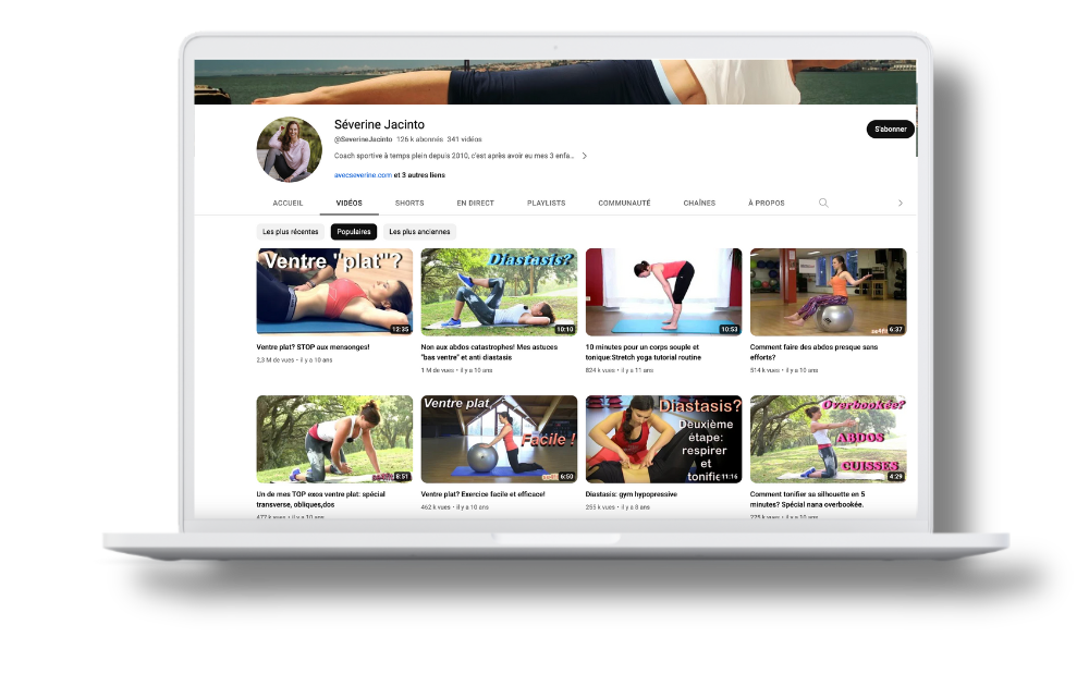 vidéos abdominaux ventre plat Séverine Jacinto