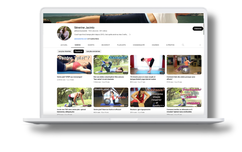 vidéos abdominaux ventre plat Séverine Jacinto